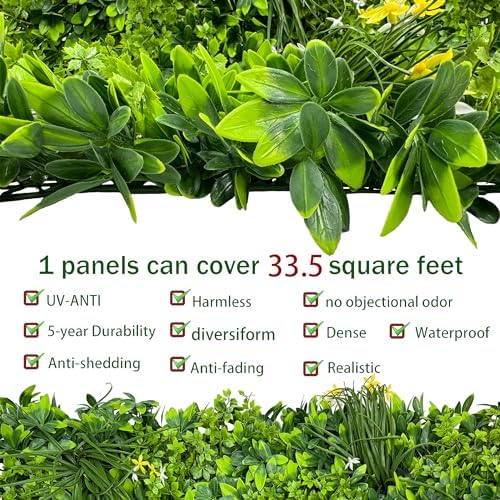 Artificial Ivy Privacy Screen Fence Panel, Grass Green 40 X120 in, alternate view 3