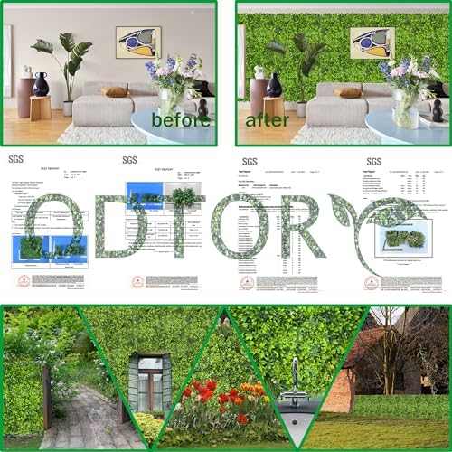Artificial Ivy Privacy Screen Fence Panel, Grass Green 40 X120 in, alternate view 6