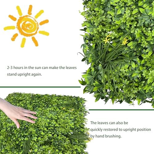 Artificial Ivy Privacy Screen Fence Panel, Grass Green 40 X120 in, alternate view 7