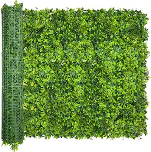 Artificial Ivy Privacy Screen Fence Panel, Grass Green 48 X120 in