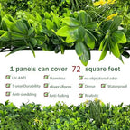 Artificial Ivy Privacy Screen Fence Panel, Grass Green 72 X144 in, alternate view 3