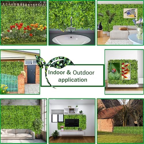 Artificial Ivy Privacy Screen Fence Panel, Grass Green 72 X144 in, alternate view 5