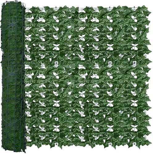 Artificial Ivy Privacy Screen Fence Panel, Green 4 FT X 50 FT