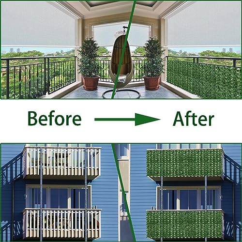 Artificial Ivy Privacy Screen Fence Panel, Green 4 FT X 50 FT, alternate view 4