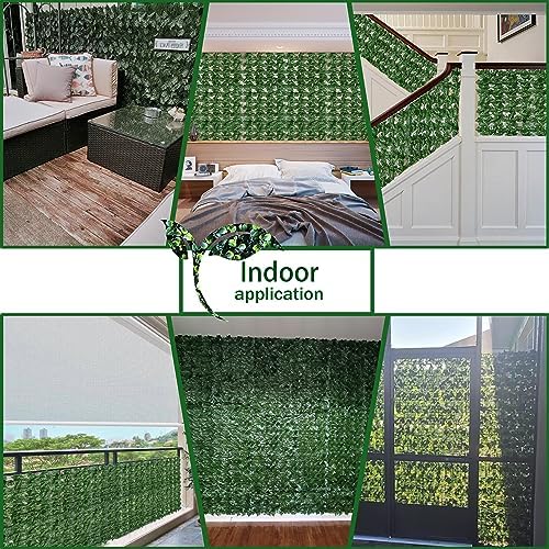 Artificial Ivy Privacy Screen Fence Panel, Green 4 FT X 50 FT, alternate view 5
