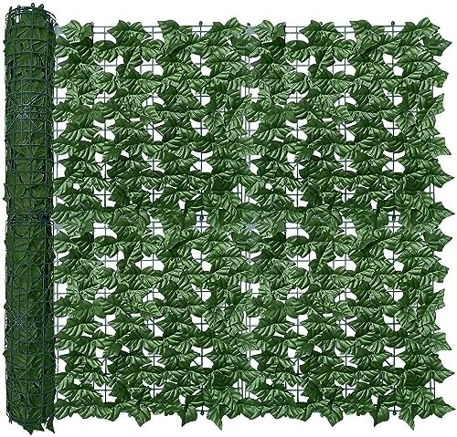 Artificial Ivy Privacy Screen Fence Panel, Green 40 X 160 in