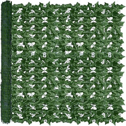 Artificial Ivy Privacy Screen Fence Panel, Green 48 X 120 in