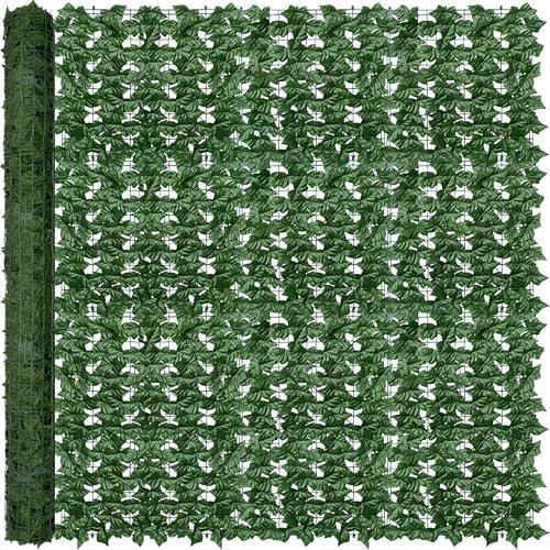 Artificial Ivy Privacy Screen Fence Panel, Green 72 X 144 in
