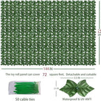 Artificial Ivy Privacy Screen Fence Panel, Green 72 X 144 in, alternate view 2