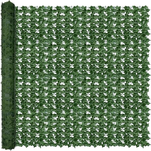 Artificial Ivy Privacy Screen Fence Panel, Green 80 X 120 in
