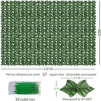 Artificial Ivy Privacy Screen Fence Panel, Green 80 X 120 in, alternate view 2