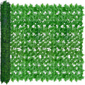 Artificial Ivy Privacy Screen Fence Panel, Light Green 48 X120 in