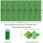 Artificial Ivy Privacy Screen Fence Panel, Light Green 72 X144 in, alternate view 3
