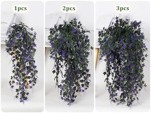 Artificial Ivy Vine Fake Hanging Plants Plastic Trailing Greenery, alternate view 4