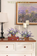 Artificial Lavender Plants in Wooden Baskets - Set of 2 in Lavender, alternate view 6