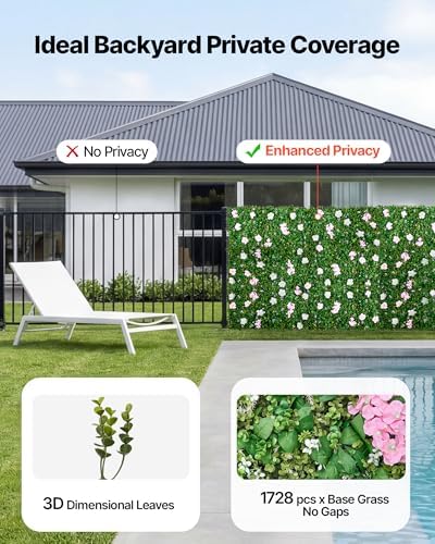Artificial Luxury Flower Wall Backdrop, 2 PCS, Each Panel 2 x 8 ft, Gorgeous 3D Silk Floral Backdrop Pet, alternate view 4