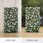 Artificial Luxury Flower Wall Panels, Gorgeous 3D Silk Floral Backdrop for Wedding, Baby Show, Party and Home, alternate view