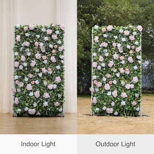 Artificial Luxury Flower Wall Panels, Gorgeous 3D Silk Floral Backdrop for Wedding, Baby Show, Party and Home, alternate view