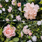 Artificial Luxury Flower Wall Panels, Gorgeous 3D Silk Floral Backdrop for Wedding, Baby Show, Party and Home, alternate view