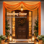 Artificial Marigold Garland - Orange Red Garlands for Decoration, alternate view 6