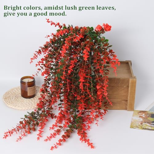 Artificial Monkey Hanging Plants Faux Draping Trailing Greenery 3Pc, alternate view 5