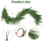 Artificial Norfolk Pine Garland, Realistic Christmas Greenery Garland for Mantle, Staircase, Banister, alternate view 3