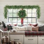 Artificial Norfolk Pine Garland, Realistic Christmas Greenery Garland for Mantle, Staircase, Banister, alternate view 7
