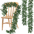 Artificial Olive Leaves Vine Garland with Berry 2Pcs 6.2Ft Silk Ivy