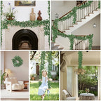 Artificial Olive Leaves Vine Garland with Berry 2Pcs 6.2Ft Silk Ivy, alternate view 5