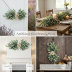 Artificial Olive Swag 26", Olive Branch Swag with Burlap Bow (Green 1Pcs), alternate view 5