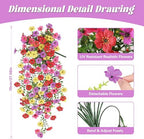 Artificial Outdoor Flowers, UV Resistant Fake Silk Flowers, 2PCS, alternate view 2