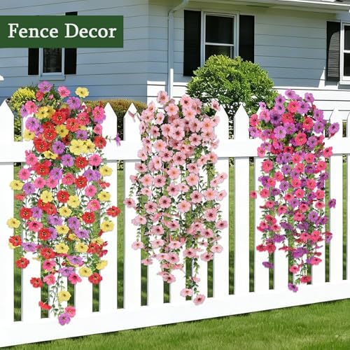 Artificial Outdoor Flowers, UV Resistant Fake Silk Flowers, 2PCS, alternate view 6