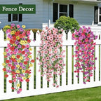 Artificial Outdoor Flowers, UV Resistant Fake Silk Flowers, 2PCS, alternate view 6