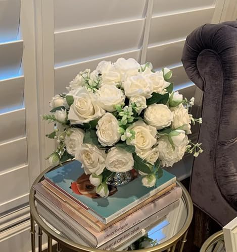 Artificial Peonies Silk Flowers, Faux Peony Bouquet 8 Bundles Florals Arrangements Decor for Farmhouse Home Boho, alternate