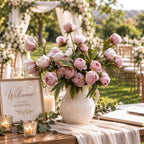 Artificial Peonies Silk Flowers Faux Peony for Vase 8pcs Pink, alternate view 2