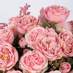 Artificial Peonies Silk Flowers, Pink Faux Peony Bouquet 4 Bundles Florals Arrangements for Farmhouse Home Boho, alternate