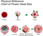 Artificial Peonies Silk Flowers, Pink Faux Peony Bouquet 4 Bundles Florals Arrangements for Farmhouse Home Boho, alternate