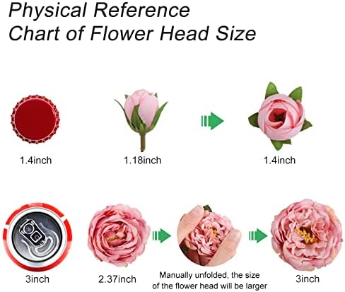 Artificial Peonies Silk Flowers, Pink Faux Peony Bouquet 4 Bundles Florals Arrangements for Farmhouse Home Boho, alternate