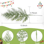 Artificial Pine Branches for Christmas Decoration 80 Pcs, Green in Green, alternate view 3