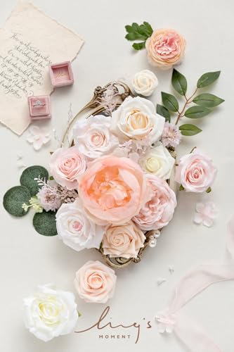 Artificial Pink Flowers Combo, Blush, Grand in Pk-pink & Cream, alternate view 2
