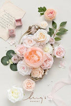 Artificial Pink Flowers Combo, Blush, Grand in Pk-pink & Cream, alternate view 2