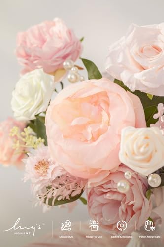 Artificial Pink Flowers Combo, Blush, Grand in Pk-pink & Cream, alternate view 4
