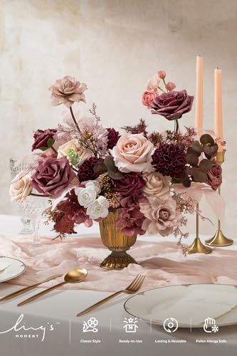 Artificial Pink Flowers Combo, Cinnamon Rose & Cream, Deluxe in Pk-cinnamon Rose & Cream, alternate view 2