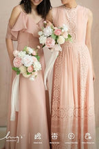 Artificial Pink Flowers Combo, Cream & Blush, Deluxe in Pk-cream & Blush, alternate view 5