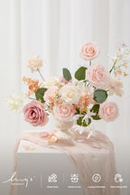 Artificial Pink Flowers Combo, Dusty Rose & Peach, Grand in Pk-dusty Rose & Pink, alternate view 2