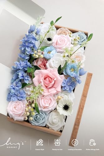 Artificial Pink Wedding Flowers Combo, English Pastel, Deluxe in Pk-english Pastel, alternate view 5