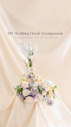 Artificial Pink Wedding Flowers Combo, Pastle, Deluxe in Pk-powder Blue & Peach, alternate view 4