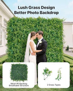 Artificial Plant Wall, 12PCS 20 x 20 in Artificial Boxwood Panels, Sun Protection Greenery Backdrop Privacy, alternate view 4