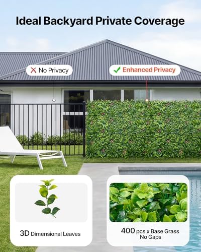 Artificial Plant Wall, 16PCS 20 x 20 in Artificial Boxwood Panels, Greenery Backdrop Privacy Hedge Fence with, alternate view