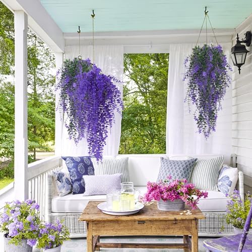 Artificial Plants Fake Eucalyptus Plants Faux Hanging Vines Outdoor, alternate view 6